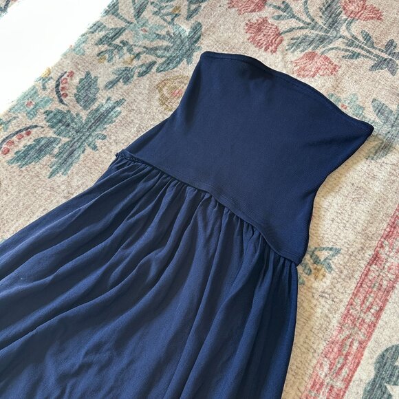 SOLID & STRIPED Strapless Soglio Dress in French Navy Blue, size XS - Picture 4 of 6